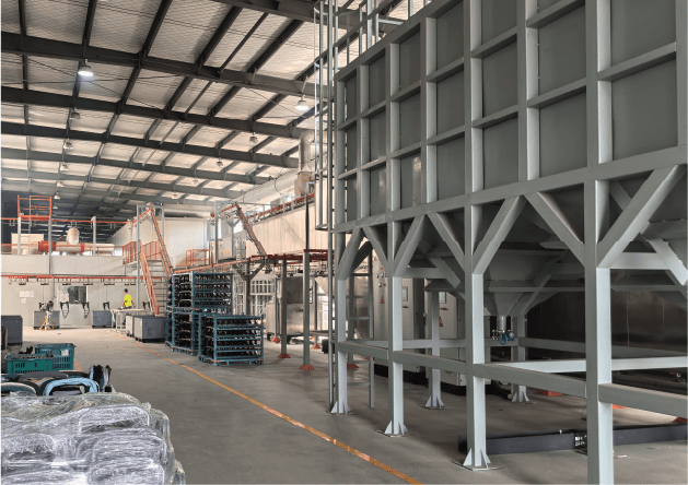 High-end spraying line